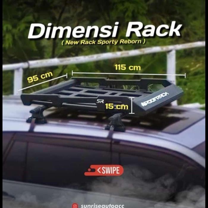 Roof Rack bagasi atas mobil panther plus cross bar Merek rhinorack sunrise komplit