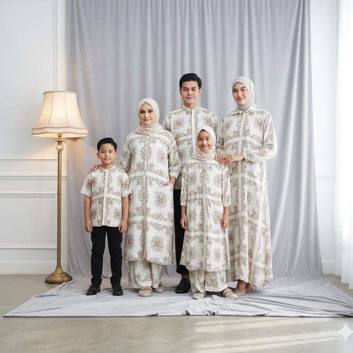 Family Set Ramadhani Sarimbit Set Lebaran Rayon Premium Jumbo Busui Setelan Atasan Bawahan Wanita