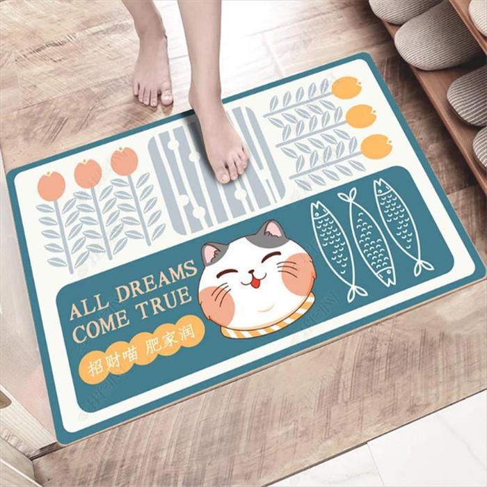 Keset Karakter Lembut / Keset Alas Kaki Karakter Kucing Anti Slip Terbaik