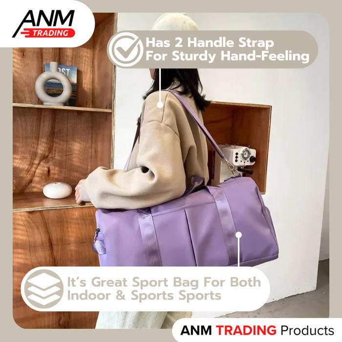 "New" Tas Travel / GYM / Sport Bag Pria Wanita Unisex Canvas Duffel/Weekender Bag