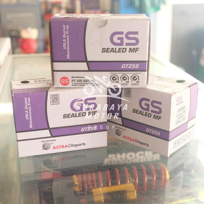 Aki Motor Gs Gtz5S 3,5Ah Kering 100% Original