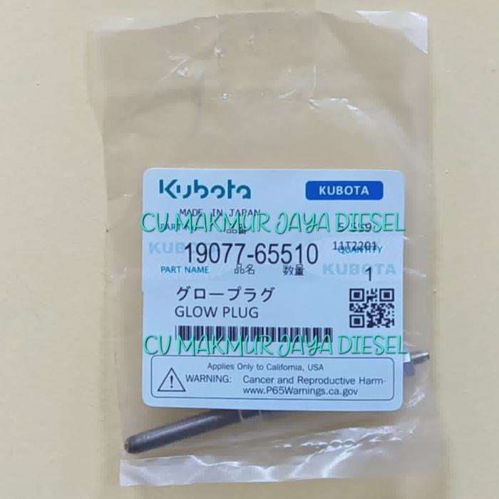 Glow Plug,Busi Pemanas V2203 19077-65510 Kubota