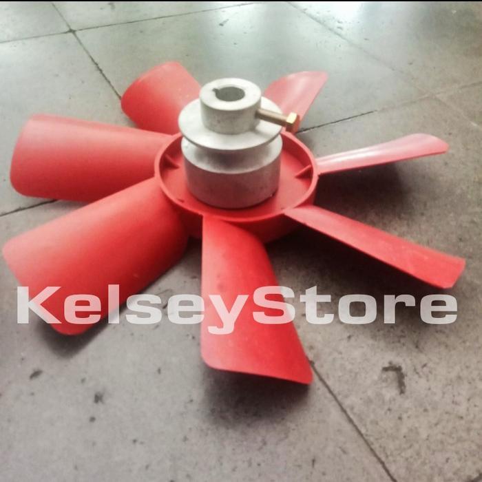 Kipas perontok padi herek lengkap puli pulley / kipas plastik