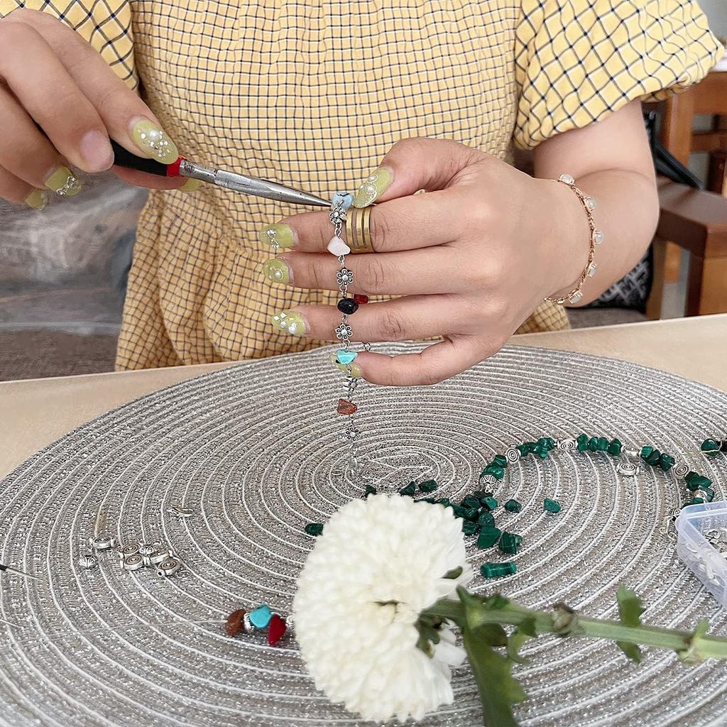 1587 PCS Jewelry Making Kit Handmade charm bracelet making set adult stone bead DIY