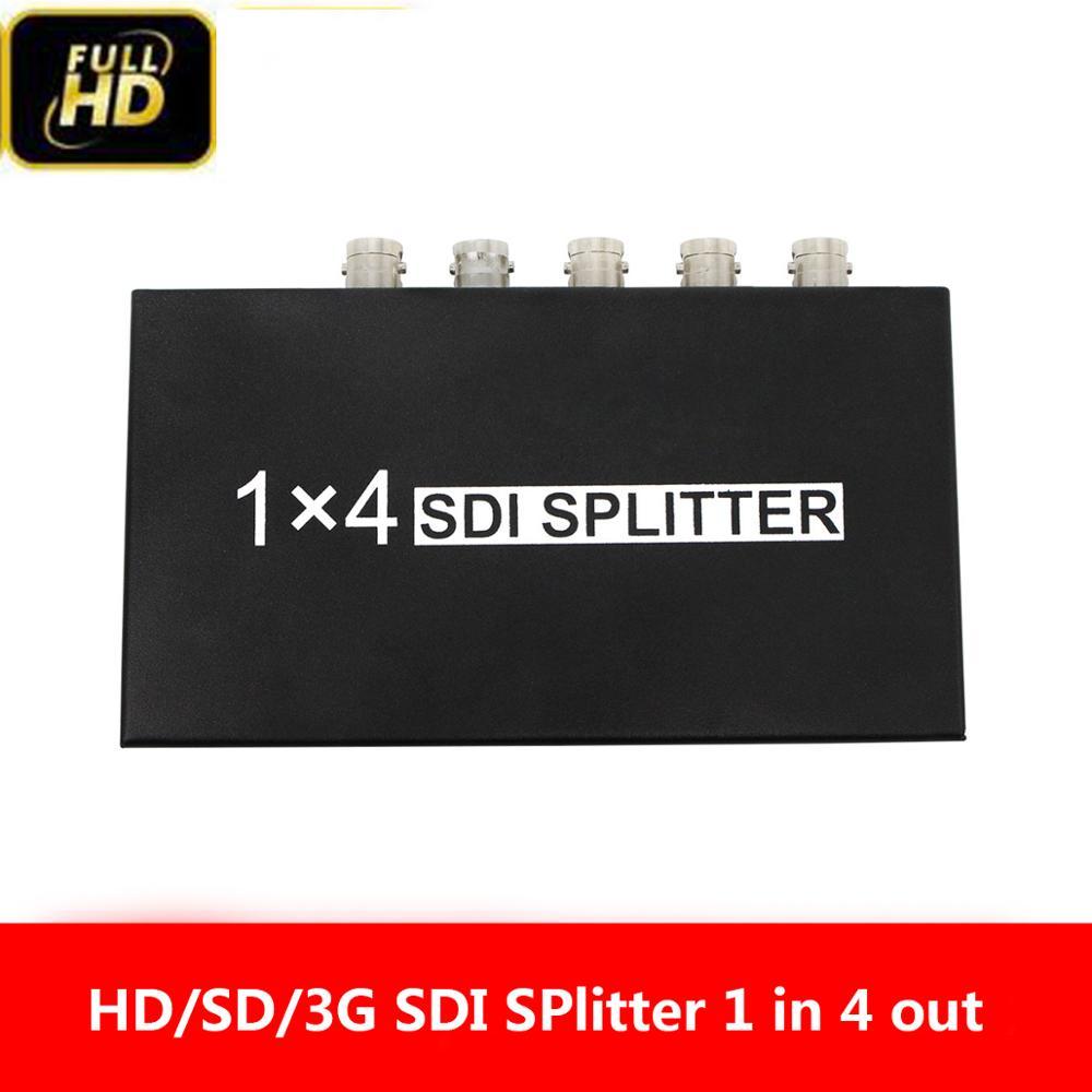 1X4 SDI Splitter 1X4 SDI Distribution 1 in to 4 Out SDI Video audio 4 Way SDI Splitter For DVR SDI