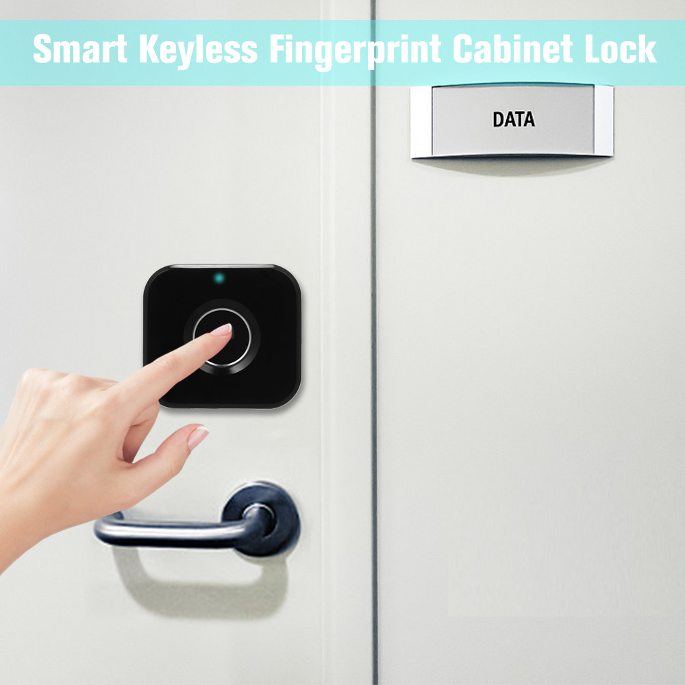 Smart Keyless Fingerprint Cabinet Lock Biometric Electric Lock Mini Portable Fingerprint Drawer Lock
