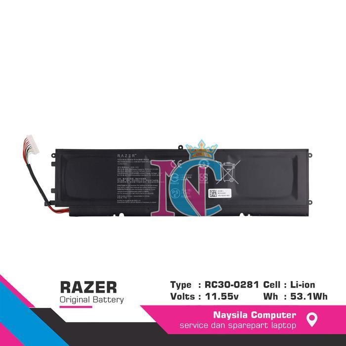 Baterai Laptop Razer Blade Stealth 13 2018 2019 2020 GTX 1650 RC30-0281