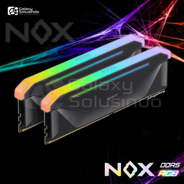 APACER NOX RGB 32GB (2 x 16GB) DDR5 6400MHz Dual Kit AH5U32G64C652NBAA2 - Black Memory RAM