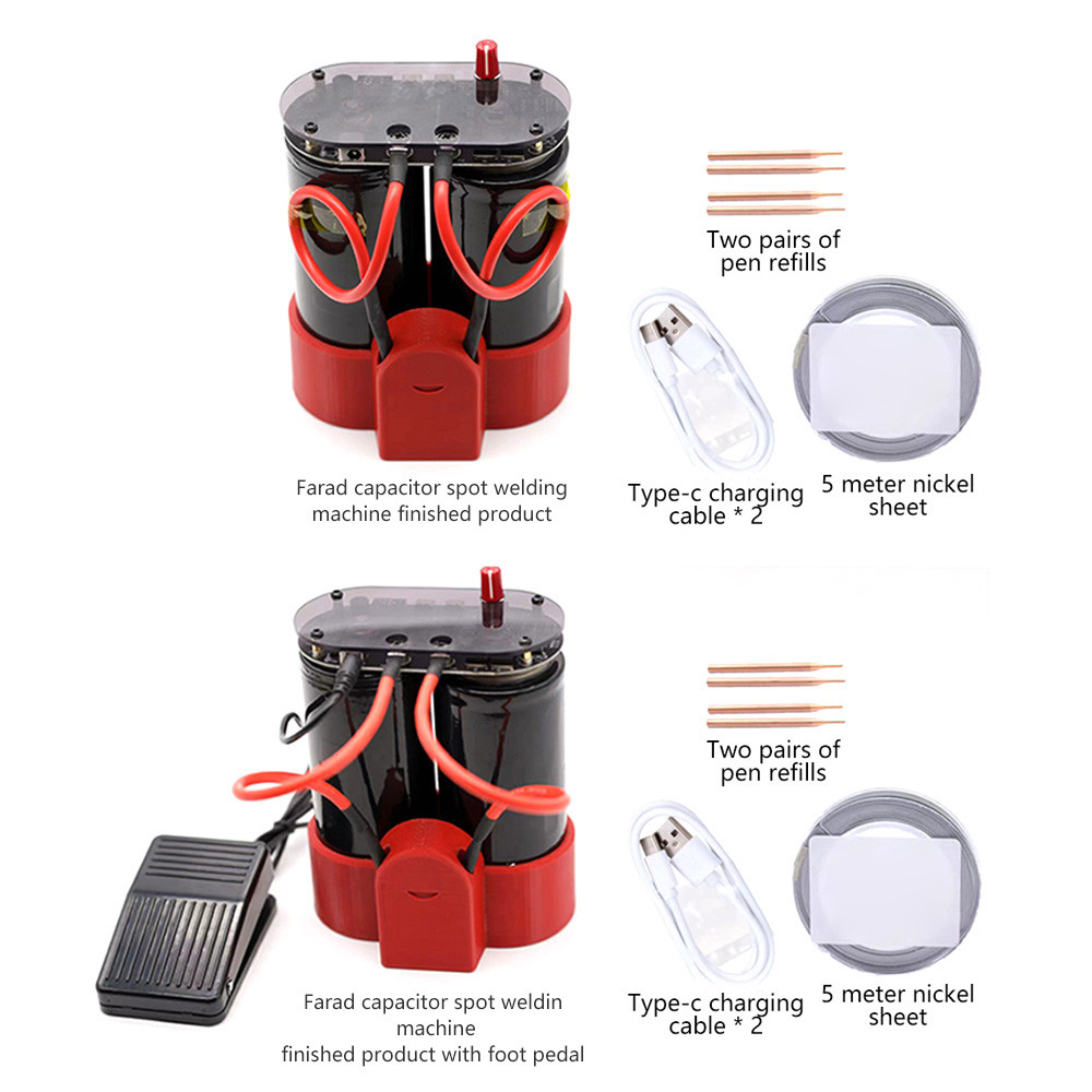 Spot Welder Farad Capacitor Battery Spot Welder 99 Gears Adjustable Capacitor Energy Storage Spot