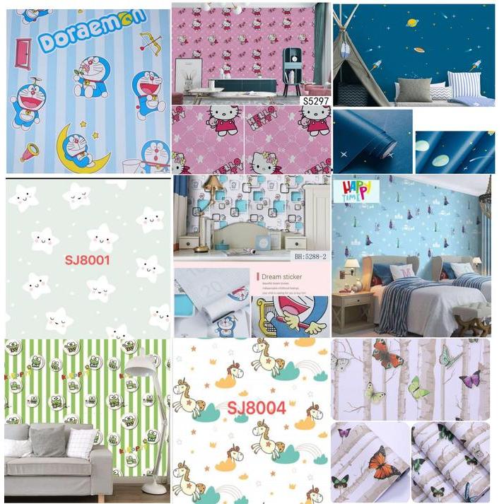 Wall stiker dinding/Wallpaper dinding karakter anak