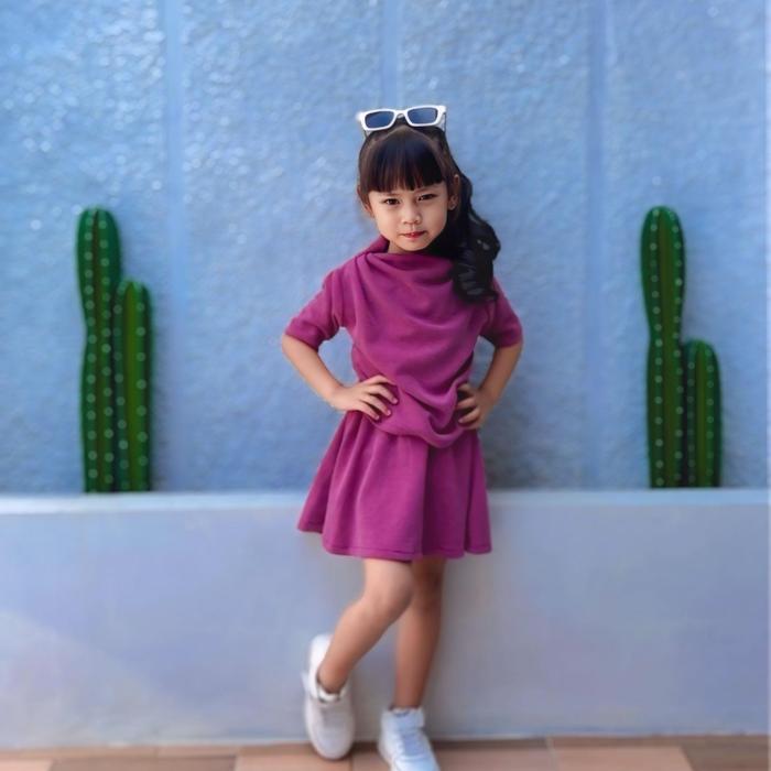 Citra - setelan anak baju rok / one set knit bahan adem