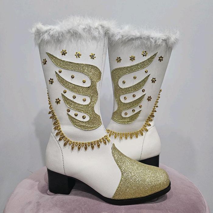 Sepatu Mayoret Terbaru Hitam Putih Gold Kencana Shoes Wanita/Sepatu Mayoret Terbaru/Sepatu Mayoret