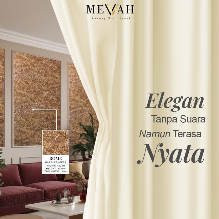 Mevvah Marble Series Wall Panel Motif Rome - Wall Panel Dinding