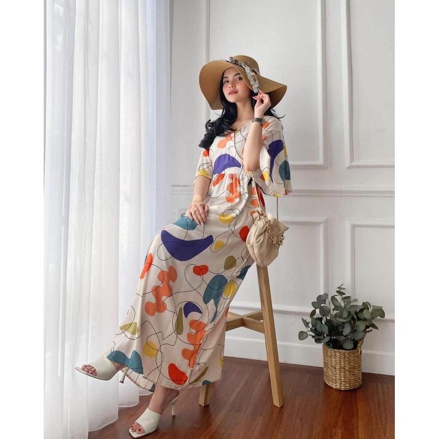 KAREEN DRESS HD.ID - DASTER KIMONO RAYON MURAH PANJANG SEMATA KAKI 2