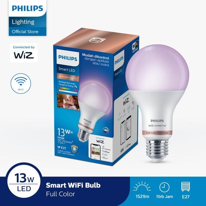 Philips Lampu Bohlam Smart WiFi LED 13W With Bluetooth Color RGB