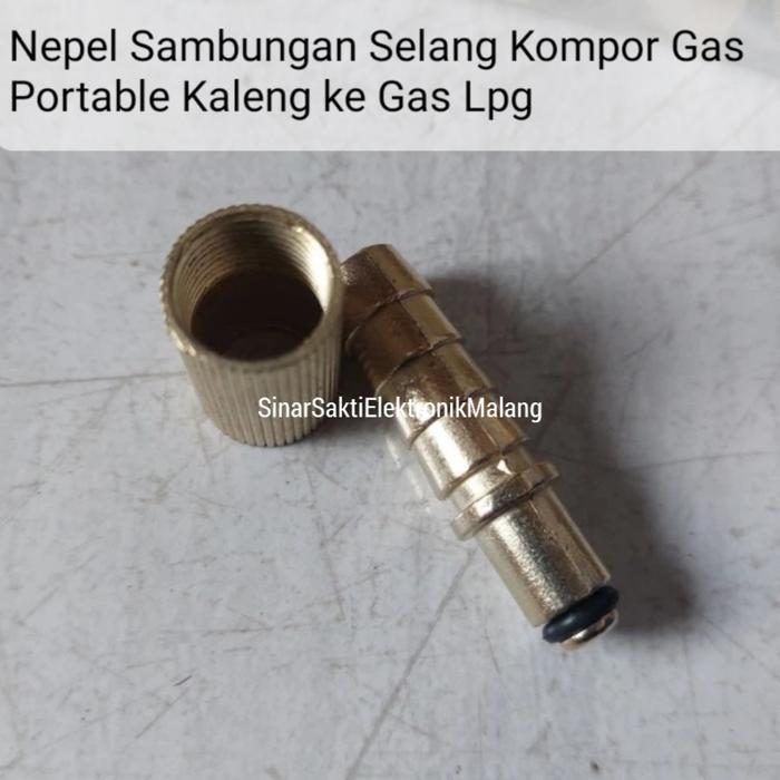 Nepel Sambungan Selang Kompor Gas Portable Kaleng Portabel ke Gas Lpg