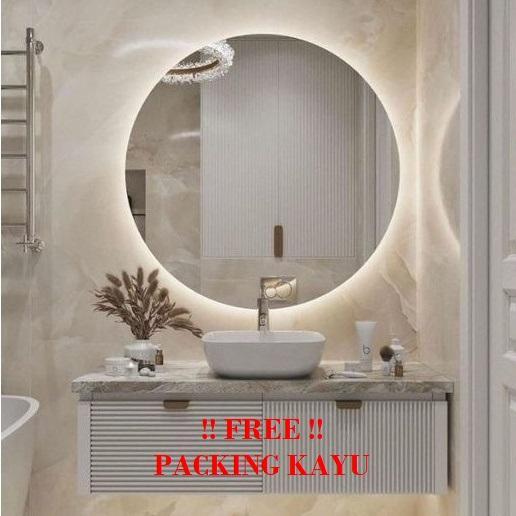 CERMIN LED AESTHETIC VINTAGE / CERMIN HIAS / CERMIN LAMPU / CERMIN GANTUNG