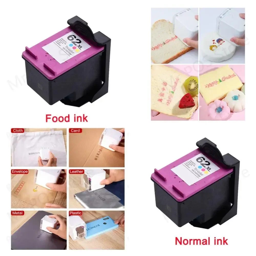 Kongten Mbrush Mini Color Printer Replacement Cartridge Handheld Black Coffee Color Food Cartridge