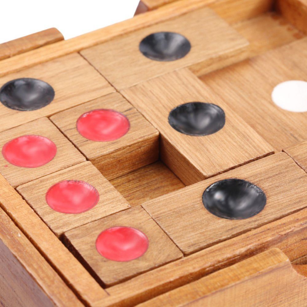 Klotski Wooden Slide Escape Puzzle Huarong Road Game Cube Chinese Huarong Sliding-Puzzle Classical