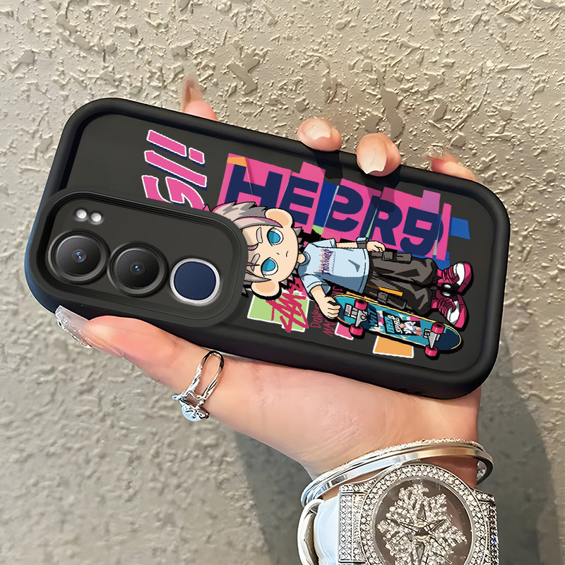 Casing Hp VIVO Y19s Y29 5G Y19s Pro Case Casing Komik anak laki-laki pola Kasus tangga mata langit H