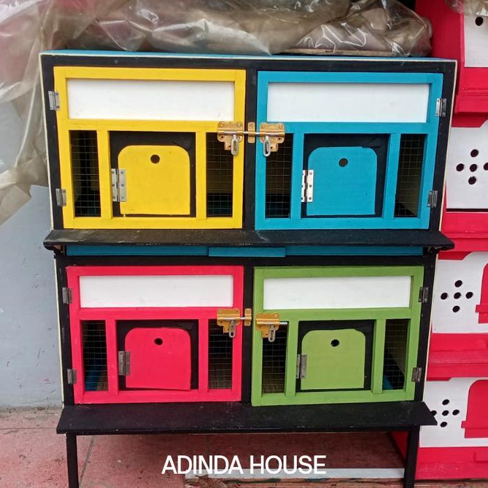 kandang burung merpati 4 pintu/gupon merpati/sangkar burung dara 2 tingkat