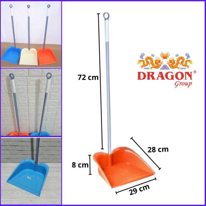 DRAGON Pengki Serokan Sampah Plastik Tebal dan kuat Gagang BESI serokan sampah pengki plastik Sapu