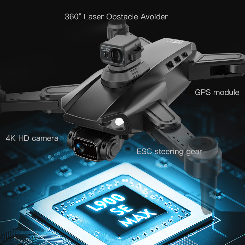 L900 Pro Max GPS Drone 4K Professional & FPV Camera Dron Foldable RC QuadcopterDual Camera Brushless