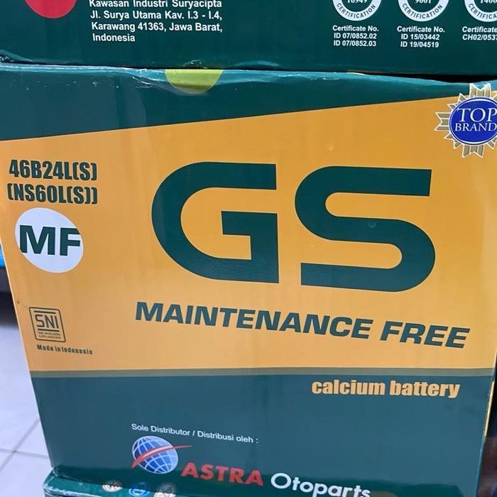 Accu/Aki Mobil Ns60Ls 45Ah Gs Astra Mf