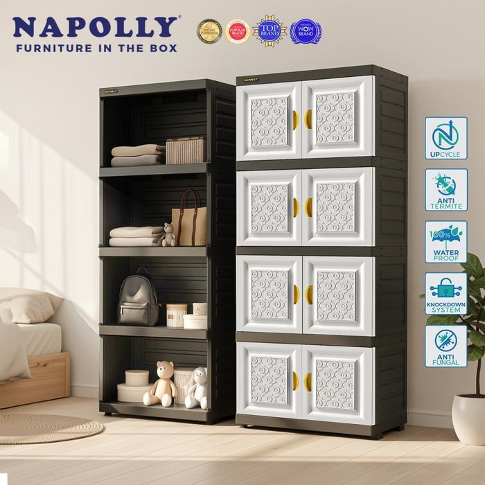 Lemari Pakaian Plastik / Lemari Plastik / Lemari Baju / Lemari Minimalis Estetik dari Napolly 4