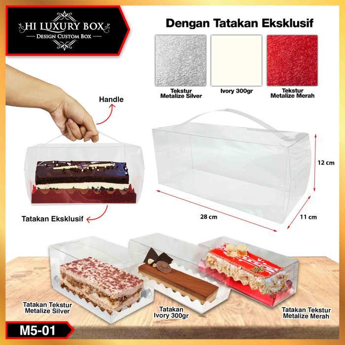 Kotak Mika Plastik Souvenir Box Kue Transparant Packaging - M5
