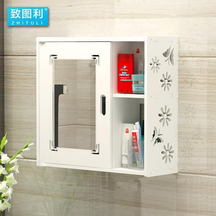 Rak Dinding Toilet Dengan Cermin Persegi Z969