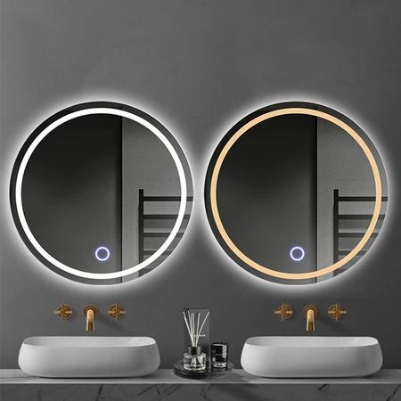 Cermin Led Touch Screen Aesthetic Dinding Kamar Mandi / Kaca Cermin Wastafel Led / Cermin Rias