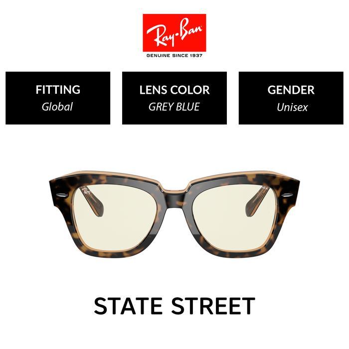RAY-BAN State Street RB2186 1292BL Global Kacamata Hitam 41mm