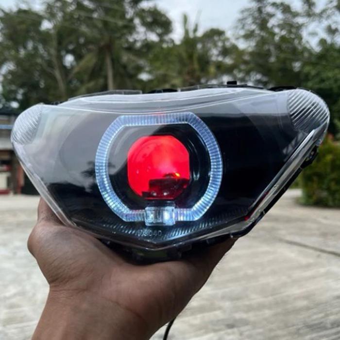 reflektor lampu depan MIO SMILE NEW biled ala2 3inch LED super terang tinggal pasang