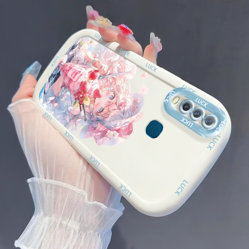 Casing Hp untuk VIVO Y12 Y15 Y17 Y11 2019 Y12i Y3 Y3s 2020 Case Beautiful anime girl Kasing silikon 