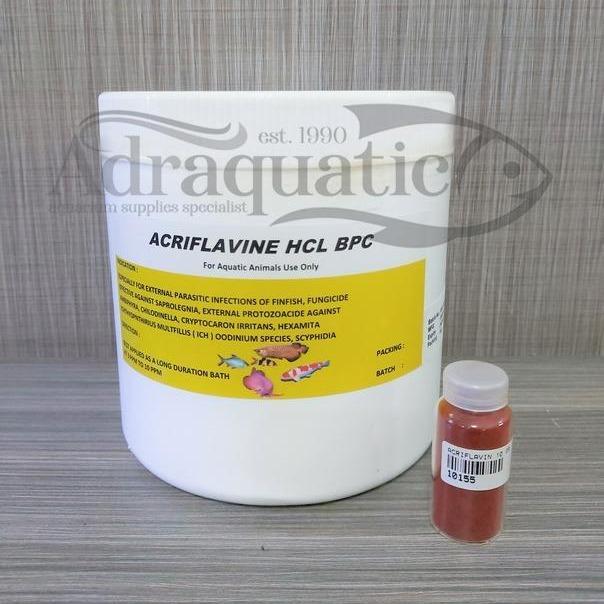 Serbuk Bubuk Acriflavine Hcl Bpc Obat Jamur Infeksi White Spot Ikan Hias Kura-Kura