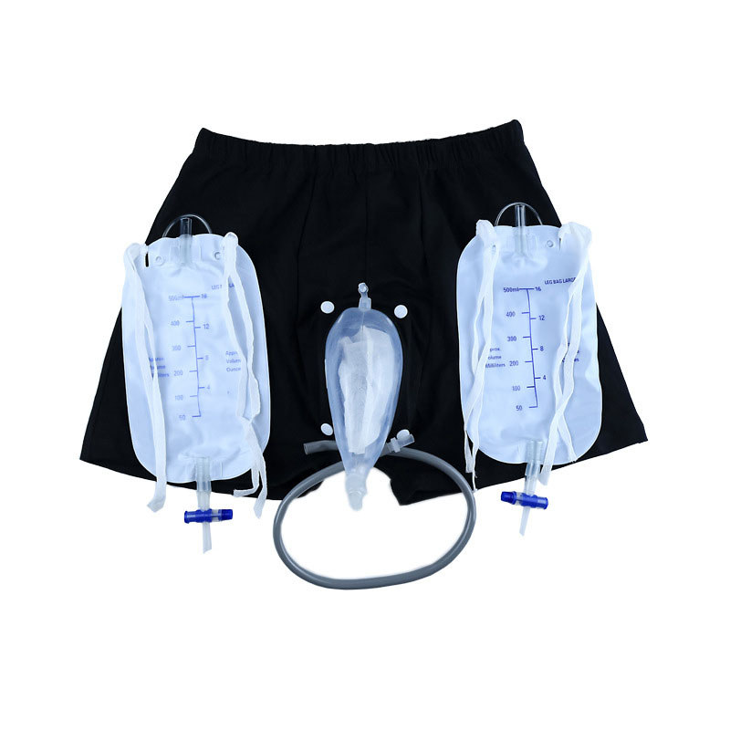 1Set Wearable Men Walking Silicone Urine Bag Underpants Incontinence Elderly Male Patient Urine