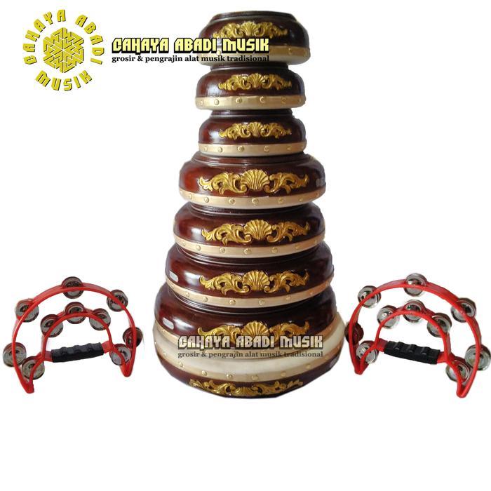 rebana 1 set kasidah Jepara ukir & polos super professional 10 pemain