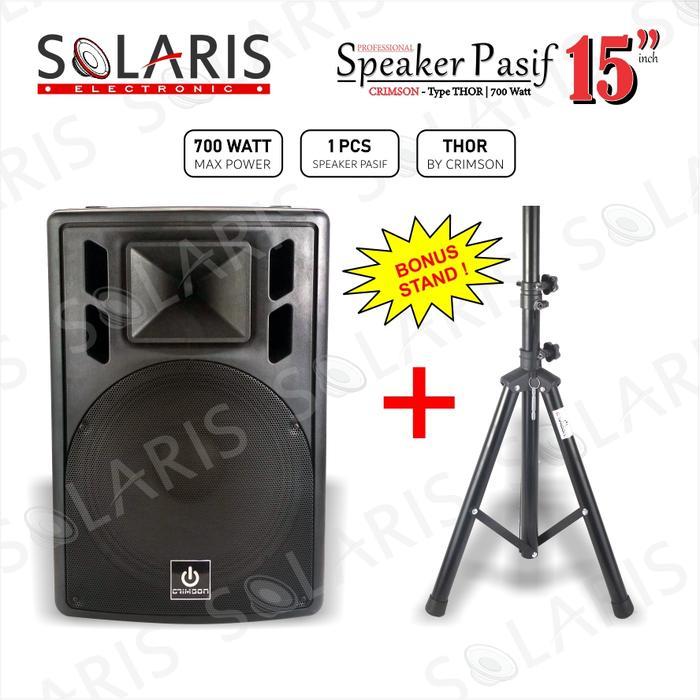Speaker Pasif 15 Inch Model Huper 700 Watt Crimson Tipe Thor - Bonus Stand Monitor Terjamin