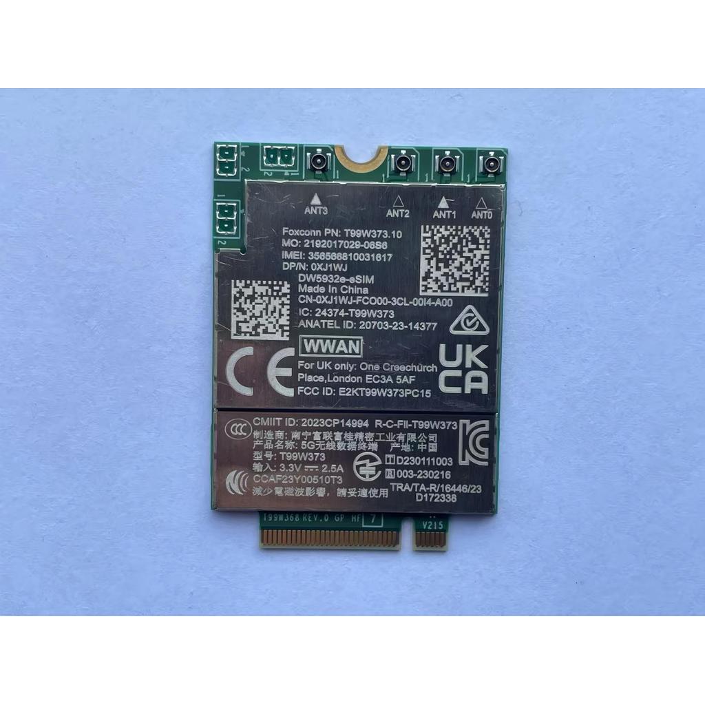 Used Foxconn T99W373 DW5932e eSim Snapdragon X62 Global 5G Modem LTE Cat19 M2 Wireless WWAN For