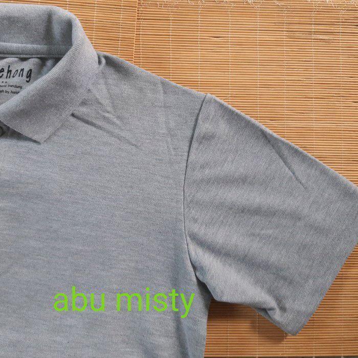 Kaos Polo Shirt Kaos Berkerah Premium Lengan Pendek Warna Hitam,Abu Misty, Tosca,Hitam Misty,Coklat