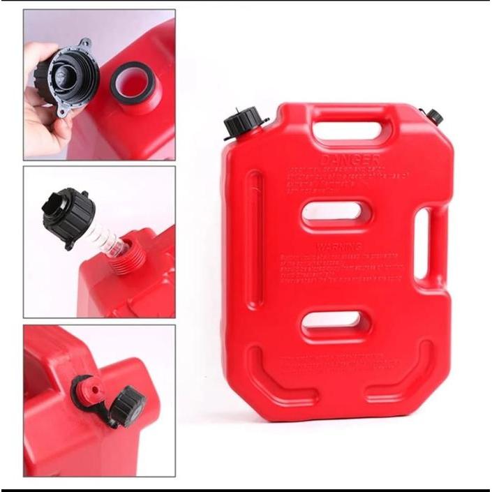 Gasoline Jerry Can Jerigen bensin HDPE 10L BBM Drigen Solar + kunci