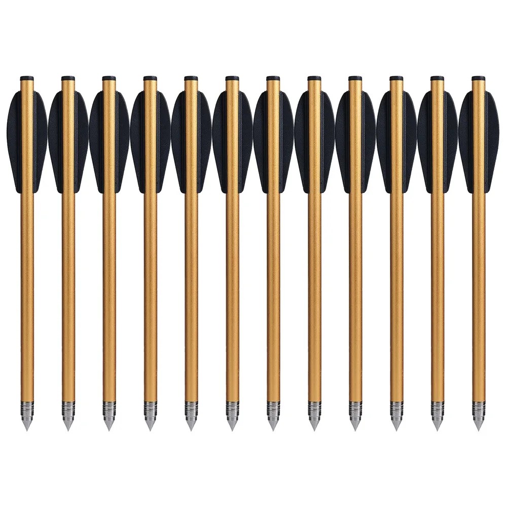 24PCS Archery 6.3inch Crossbow Bolts Aluminium Arrow Fixed Tip Shooting Practice Mini Precision