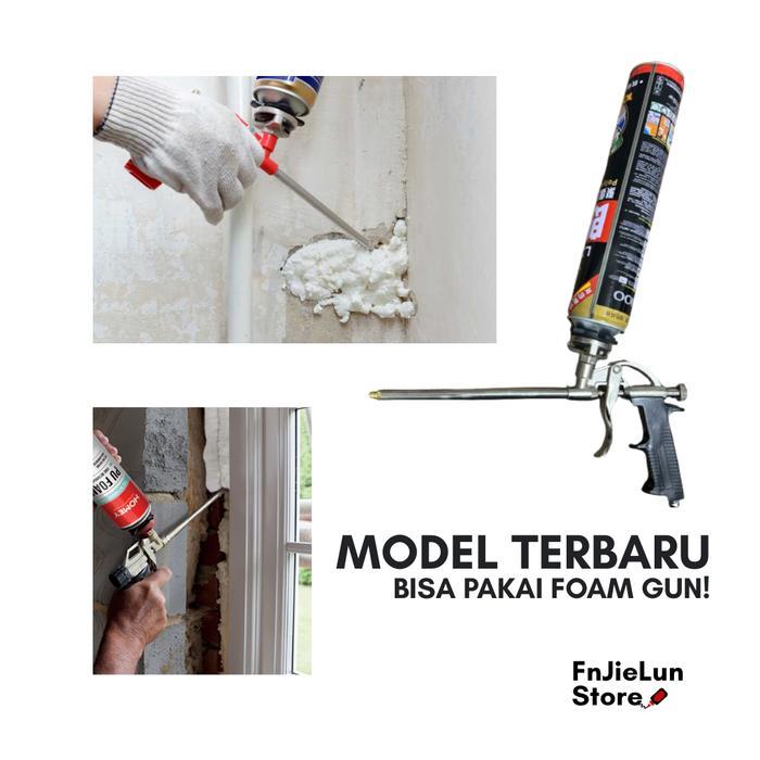 PU Foam Sealant Spray HITAM 750ml Hai Ming Wei Black Aquascape Polyurethane Expanding Foam Terrarium