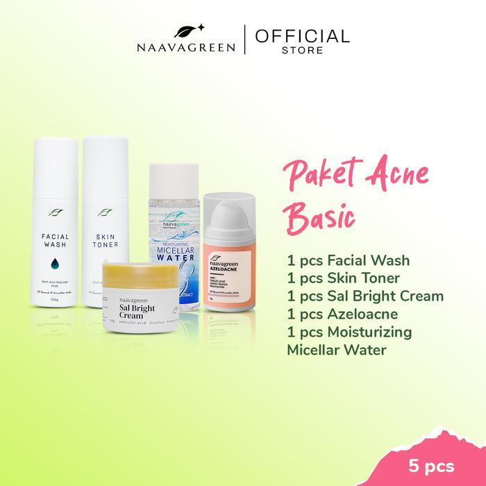 Naavagreen Paket Acne Basic - Untuk Perawatan Kulit Berjerawat Terbaru 