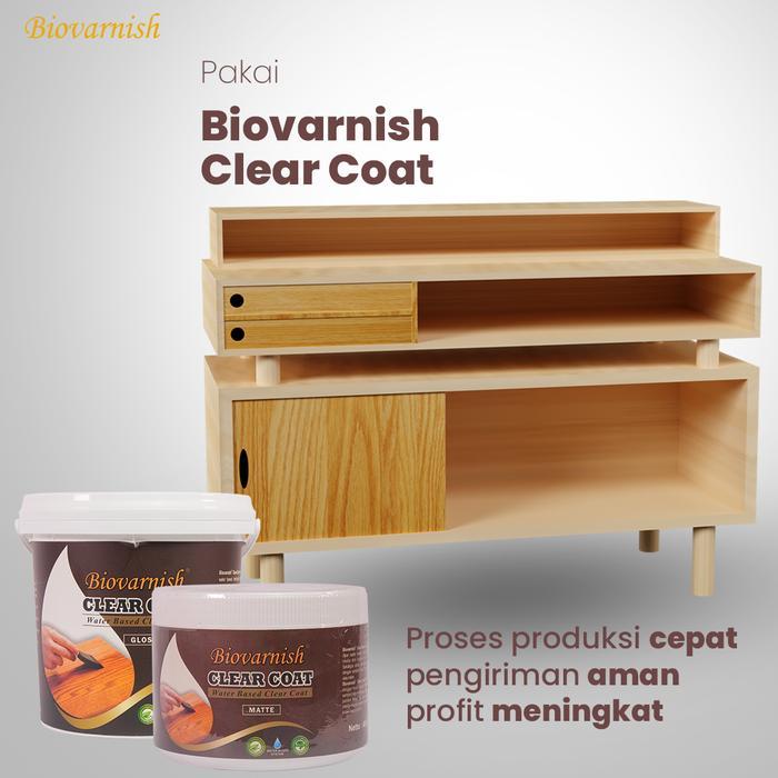 Biovarnish Clear Coat 1Kg Pernis Kayu Clear Untuk Finishing Kayu Matte