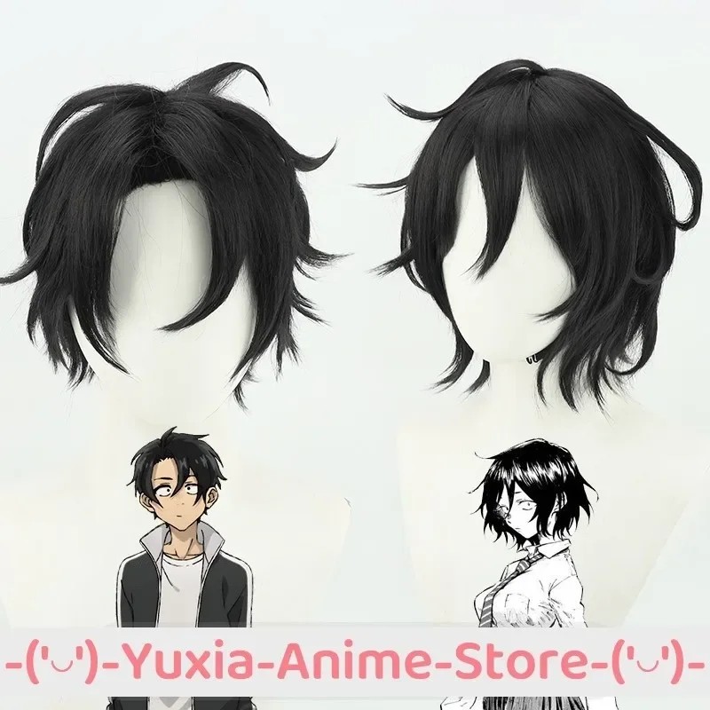 CALL OF THE NIGHT KO YAMORI COSPLAY WIG AND CAP YOFUKASHI NO UTA PROTAGONIST BLACK HAIR ANIME