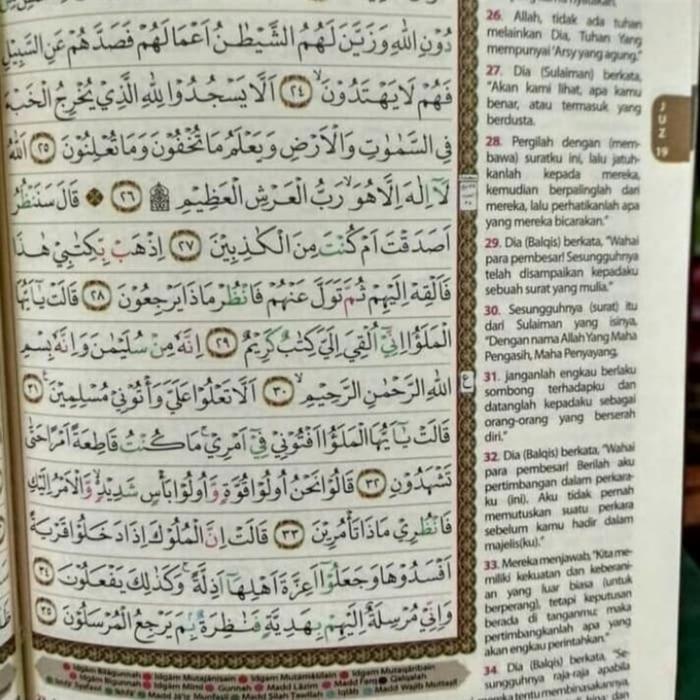 Al Quran Al Qahira A4 Terjemah Tajwid Warna-Al Qur'An Al-Qahira A4 Populer