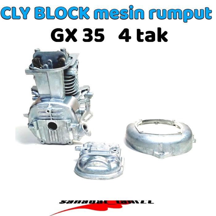 TERUJI Cylinder blok assy mesin potong rumput 4 tak Gx35