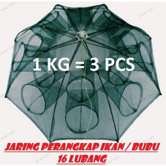 Perangkap Ikan Bubu Ikan Jebakan Jaring Ikan Udang Hexagonal 16 Lubang